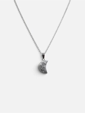HOWLITE MOON NECKLACE